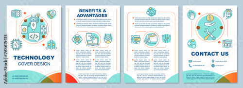 Benefits and advantages of technology brochure template layout