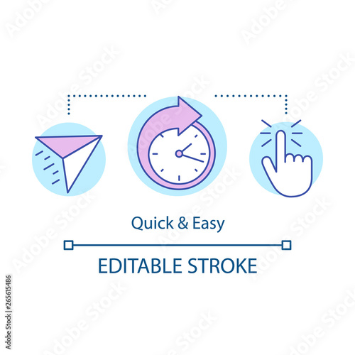 Quick and easy concept icon