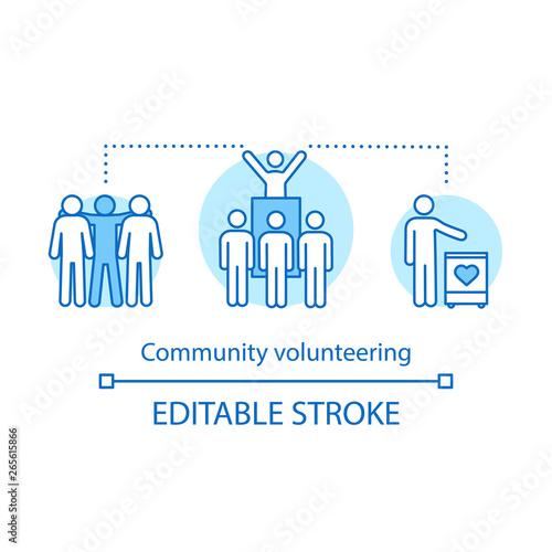 Community volunteering concept icon
