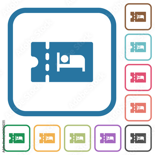 Accommodation discount coupon simple icons