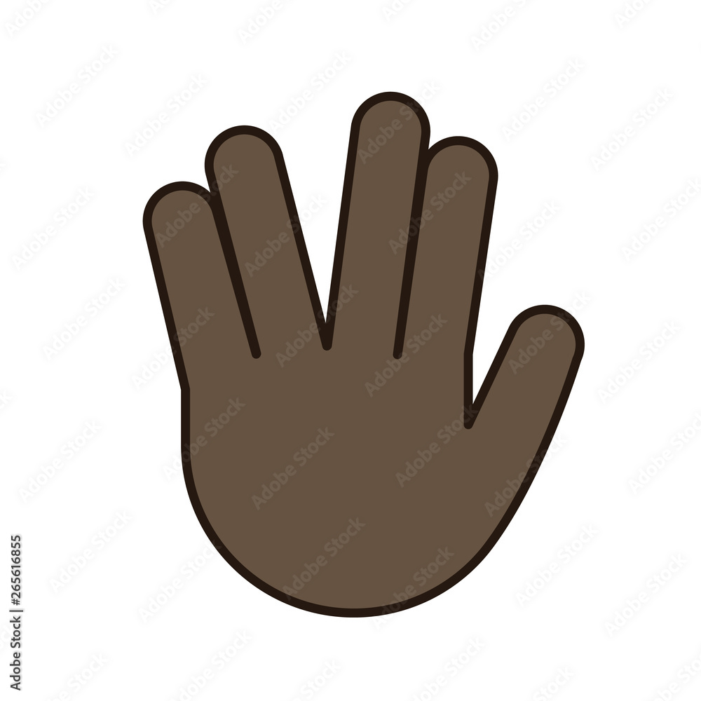 Vulcan salute emoji color icon Vulcan salute emoji color icon