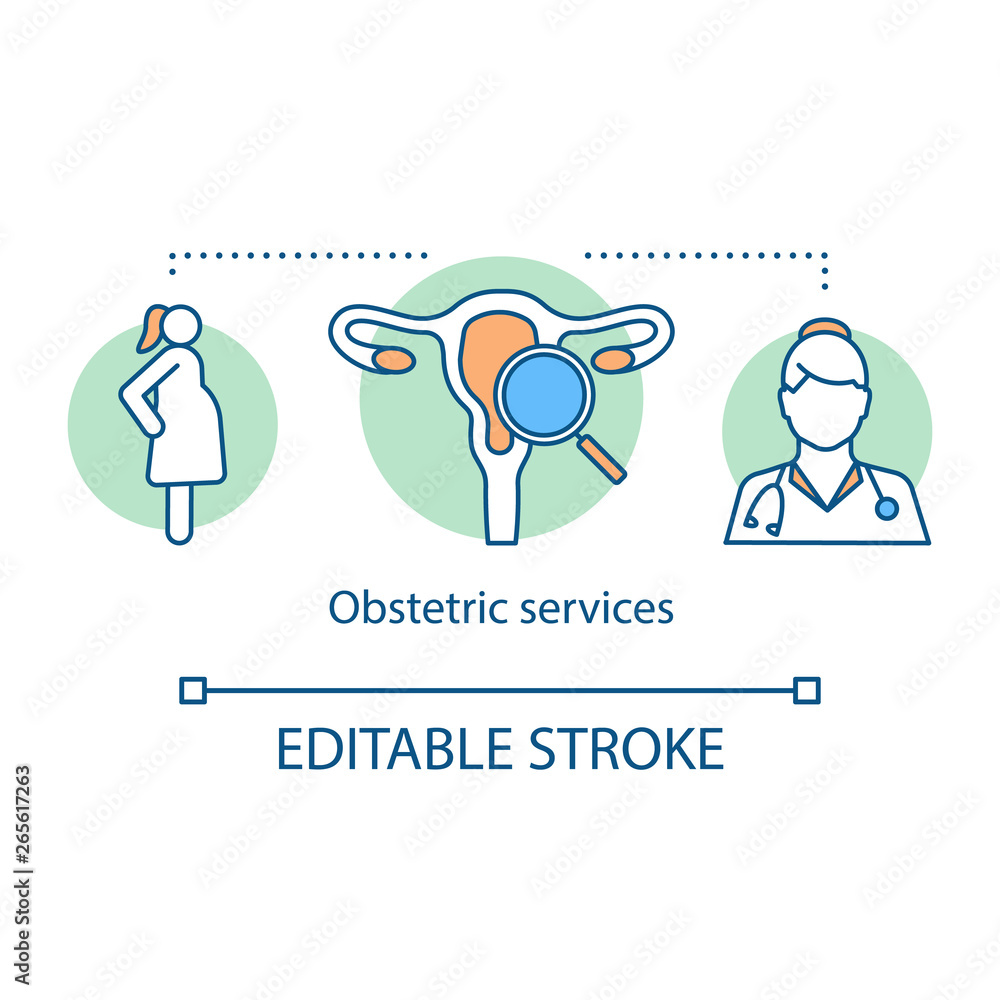 Obstetric services concept icon Obstetric services concept icon