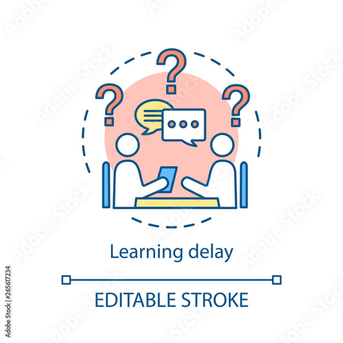 Developmental delay concept icon