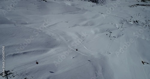 Vahdat district beautiful view from the aircraft to the mountains in Tashkent, china and Kirgistan, covered with snow. ski resort. photo