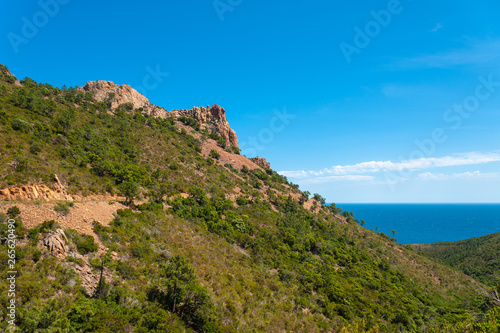 Mountain landscape in the Massif de l'Ésterel near Antheor photo