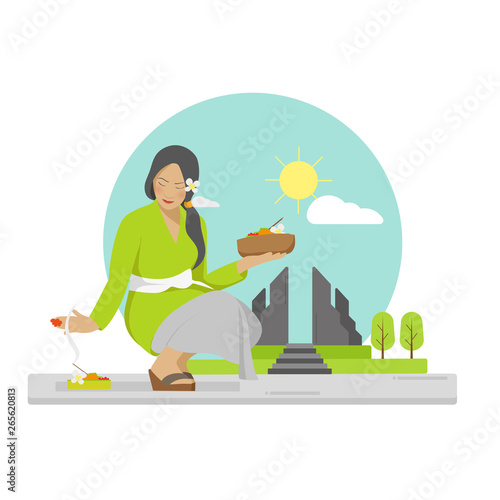 Balinese Woman Praying