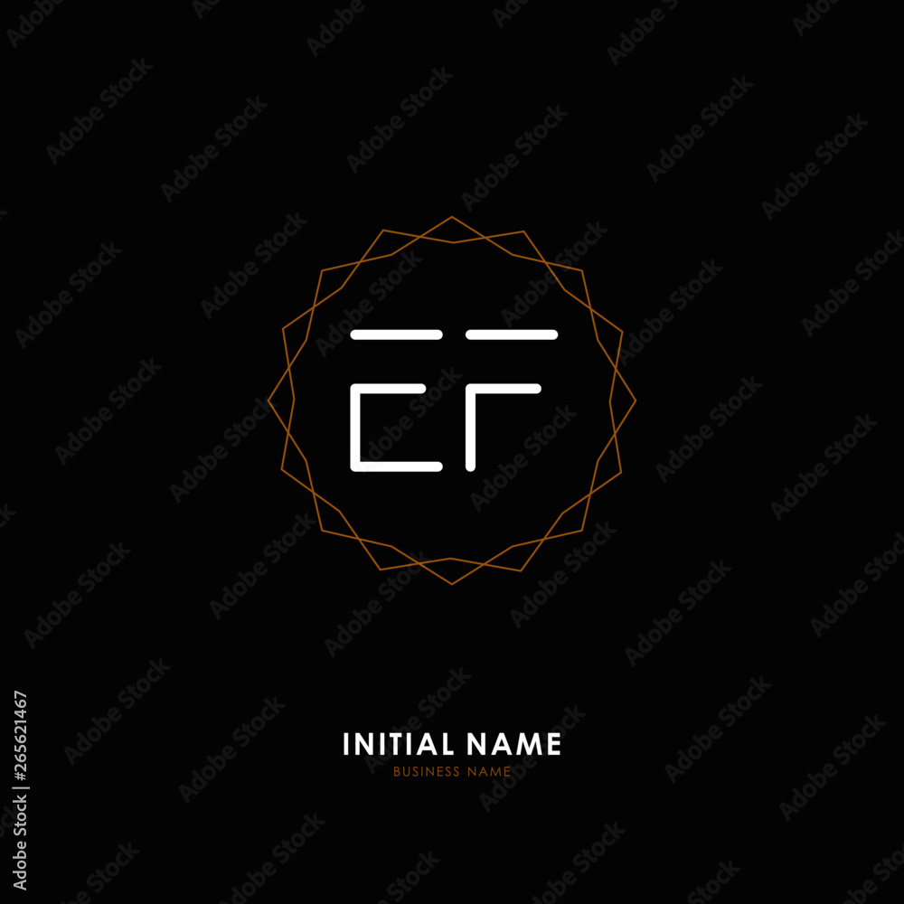 Obraz premium E F EF Initial logo letter with minimalist concept. Vector with scandinavian style logo.