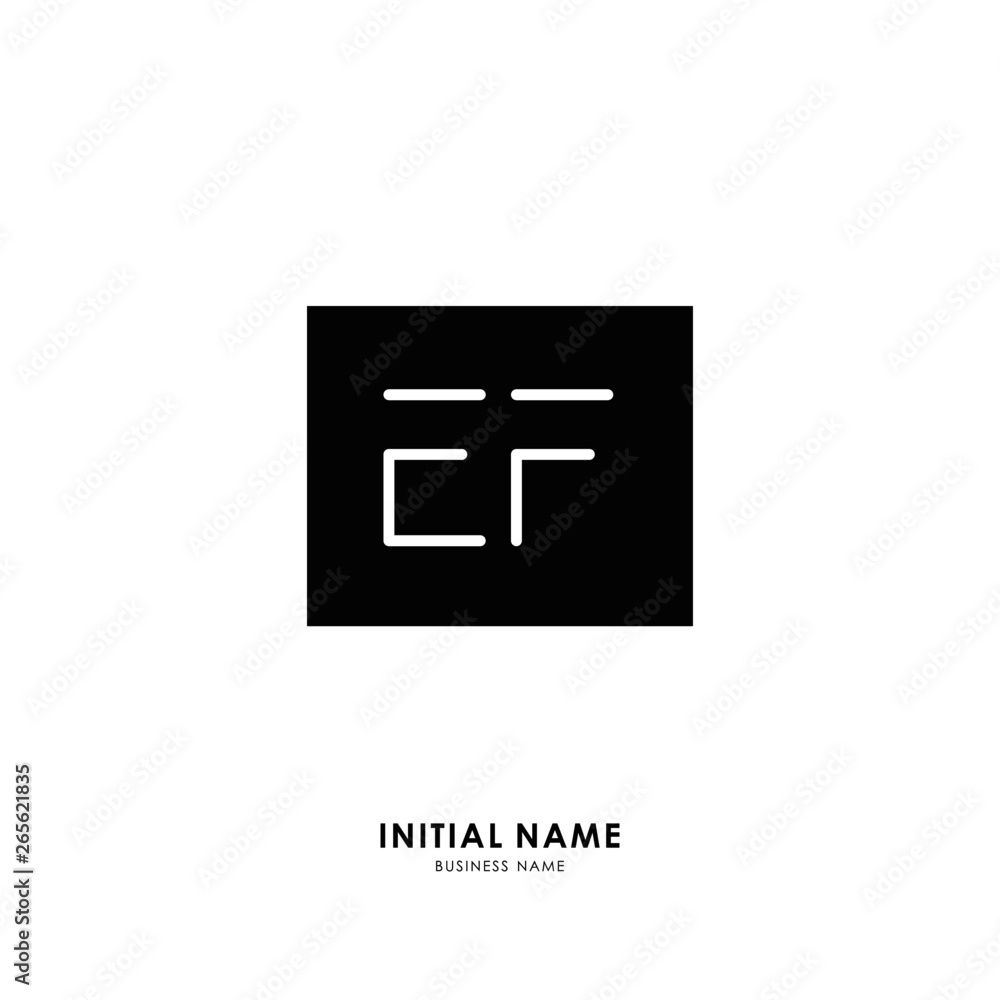 E F EF Initial logo letter with minimalist concept. Vector with scandinavian style logo.