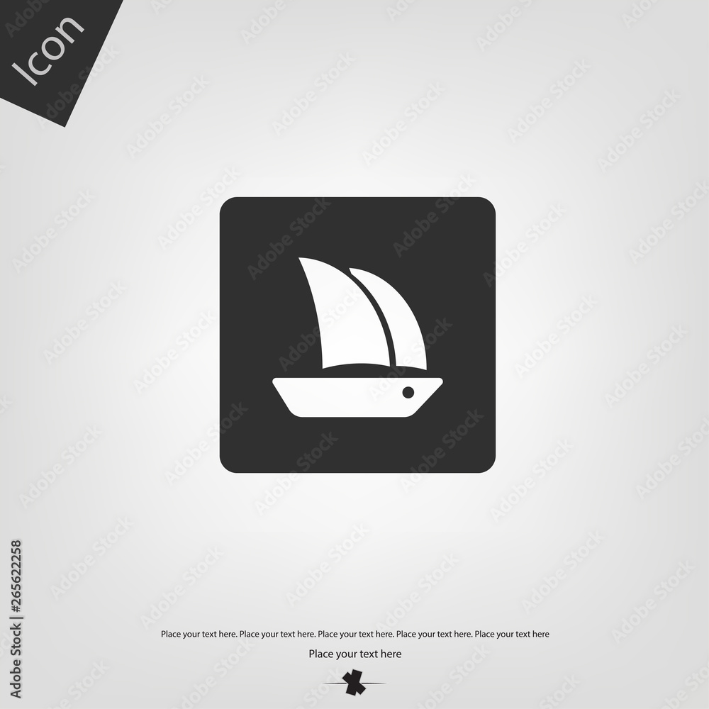 Sailing boat icon. Vector illustration Sailing boat icon. Vector illustration