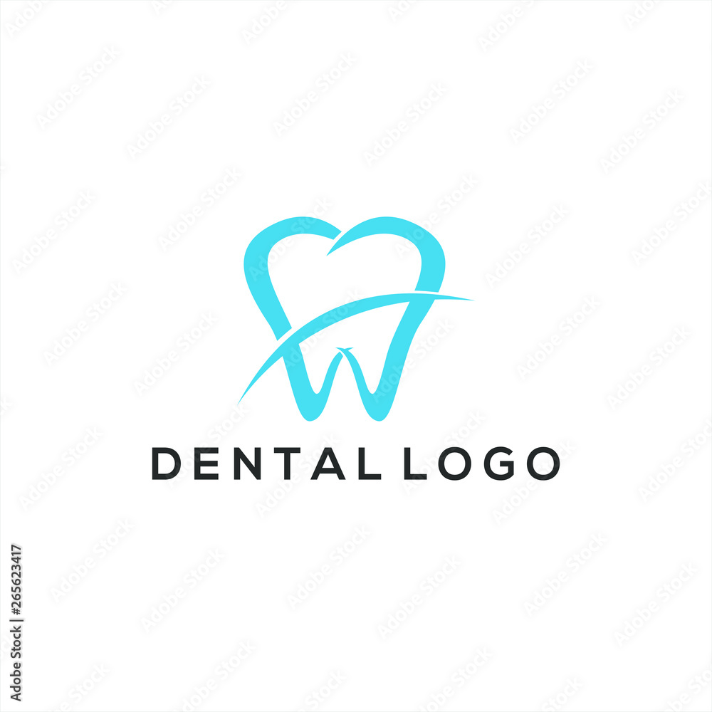 Modern dental logo design Modern dental logo design