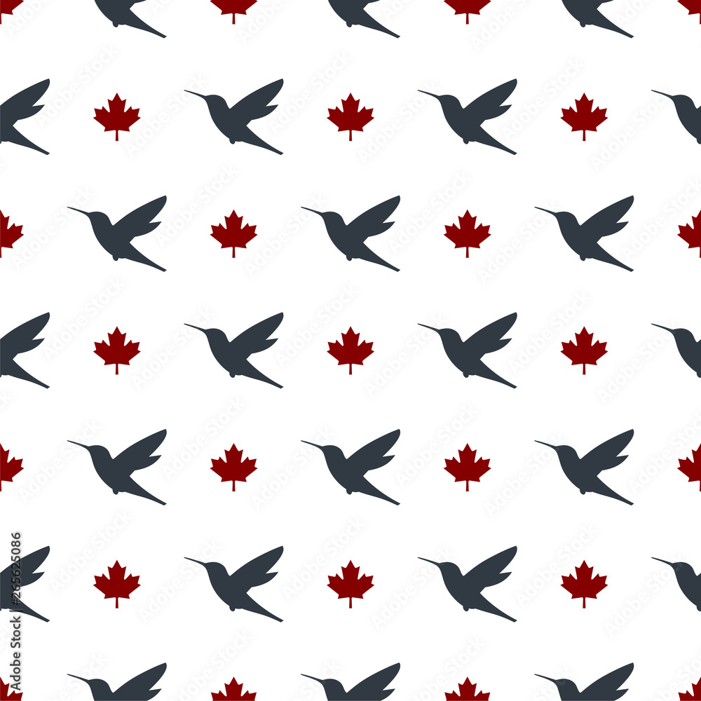 Bird and cloud silhouette seamless pattern background, modern simple vector illustration Bird and cloud silhouette seamless pattern background, modern simple vector illustration