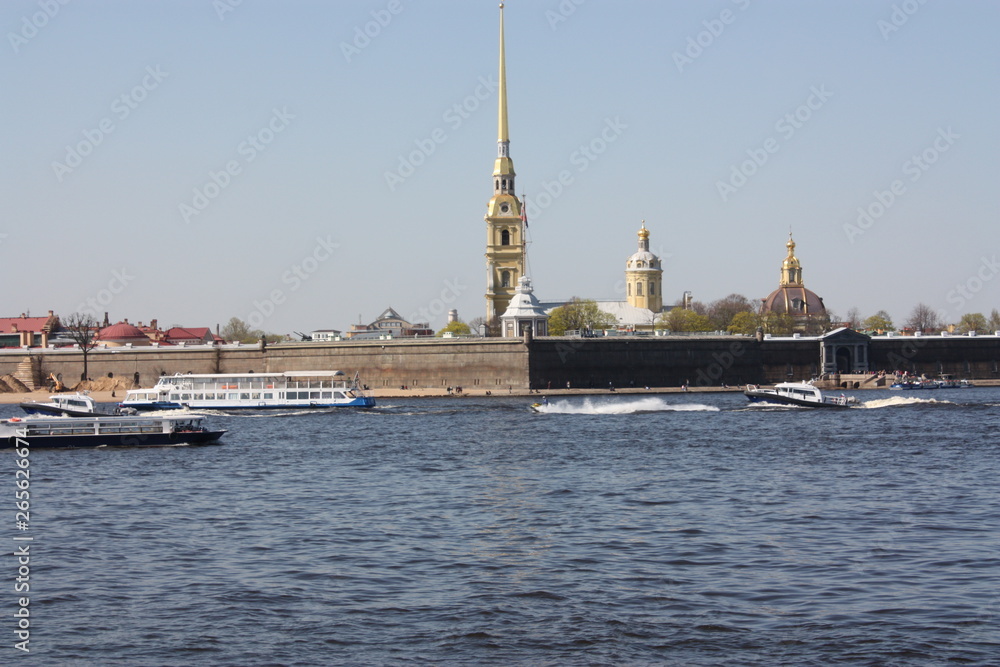 view of the river and Peter and Paul fortress  