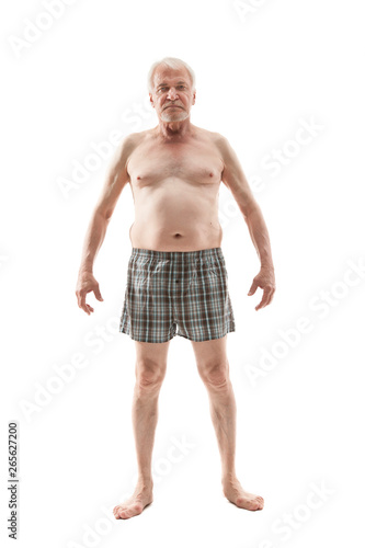 Elderly naked man