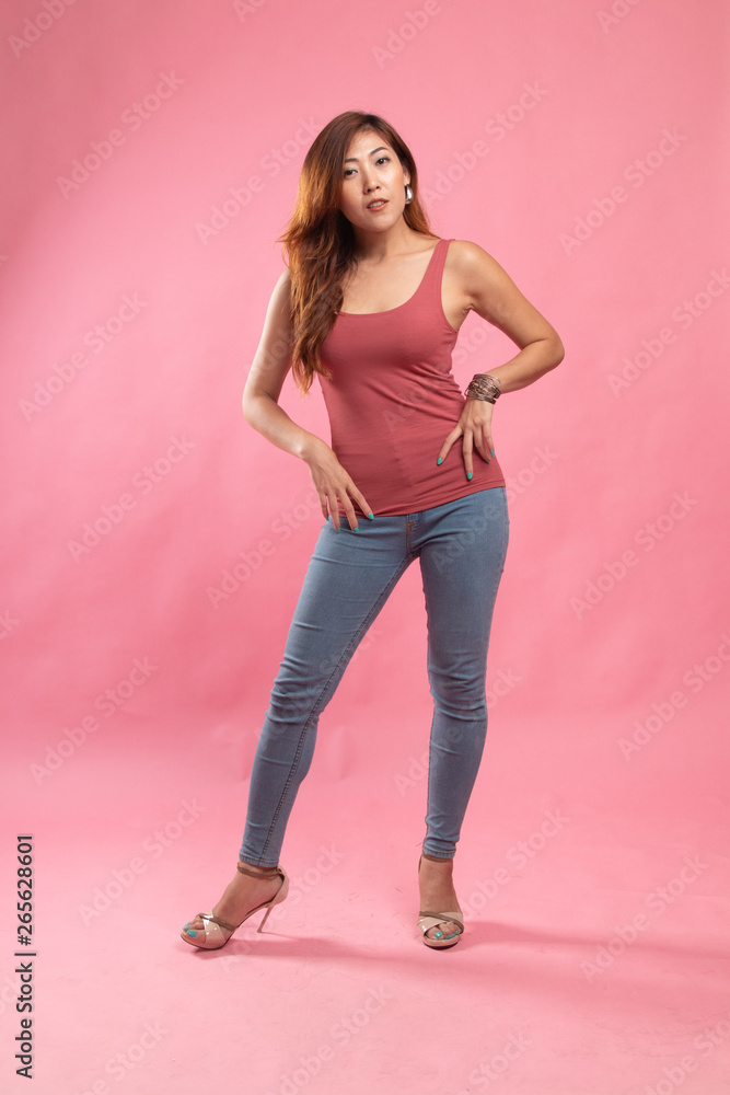 Full body of beautiful young asian woman. Full body of beautiful young asian woman.