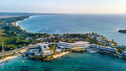 Photo Aerial Images of Jamaica Negril Carribean Beach Sand Ocean Sunset Vacation
