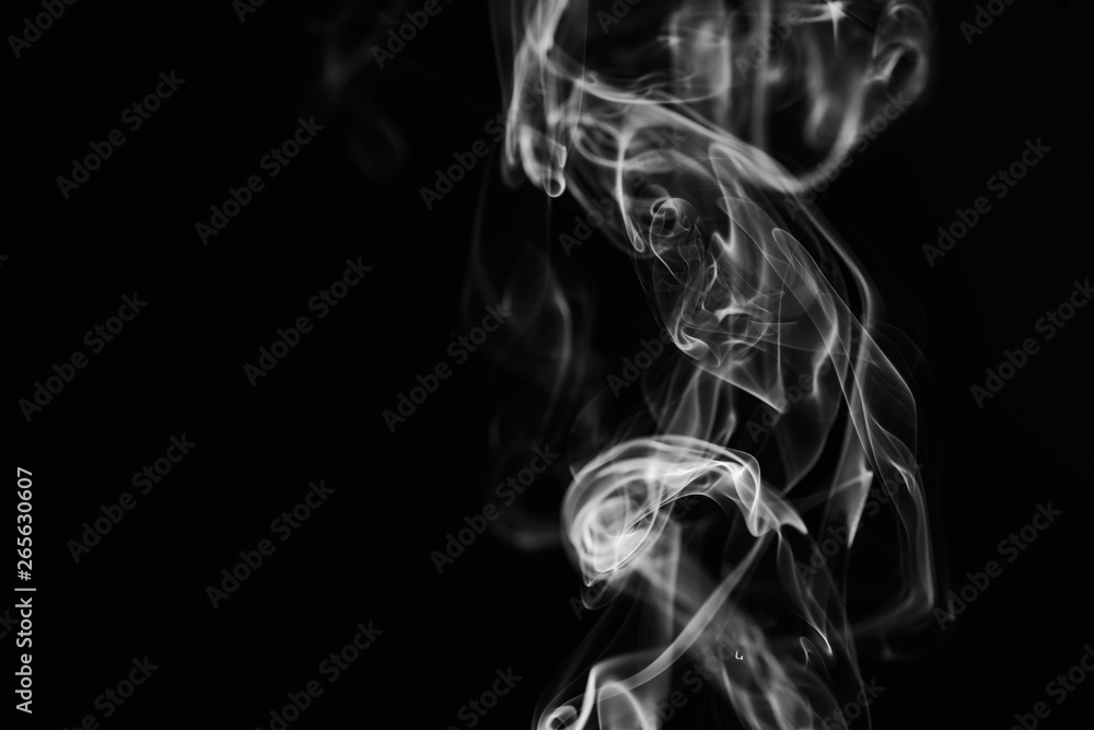 Smoke on black background