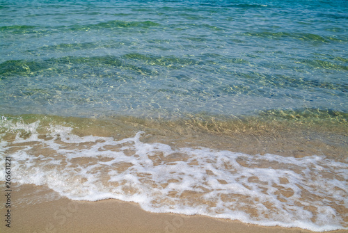 Transparent crystal clear water beach