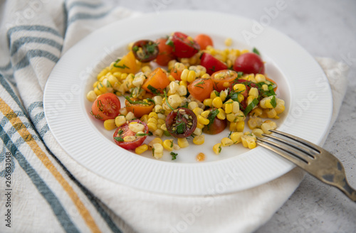 Corn and Cherry Tomato Salad with Fresh Herbs