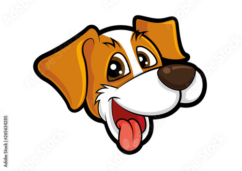Vector of cute character beagle head mascot for pet shop or pet food mascot.- Dog vector 