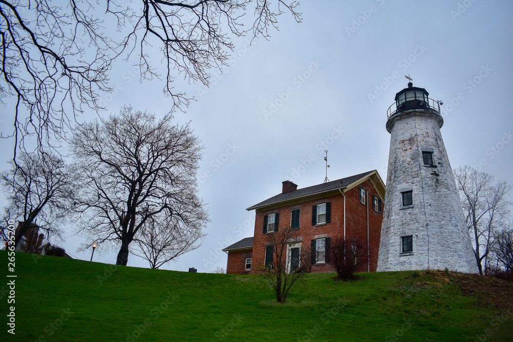 Fototapeta premium Lightouse on hilltop