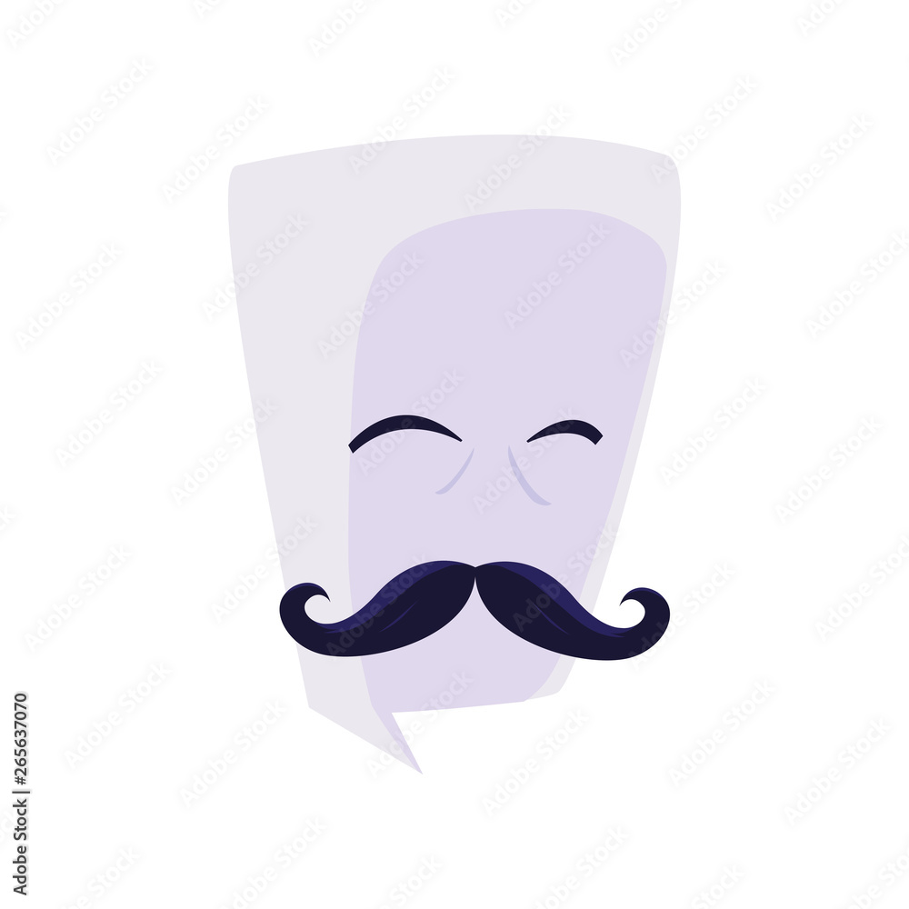 Fototapeta premium speech bubble with hipster mustache