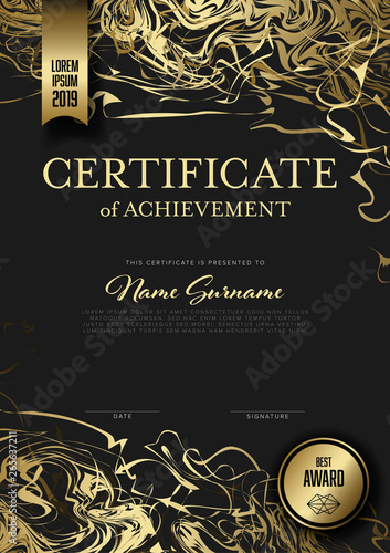 Modern certificate template layout