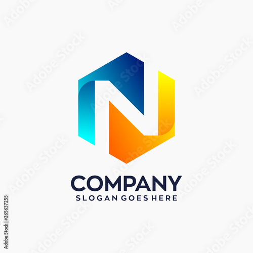 Abstract Of Letter N Logo Design