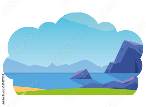field camp landscape scene