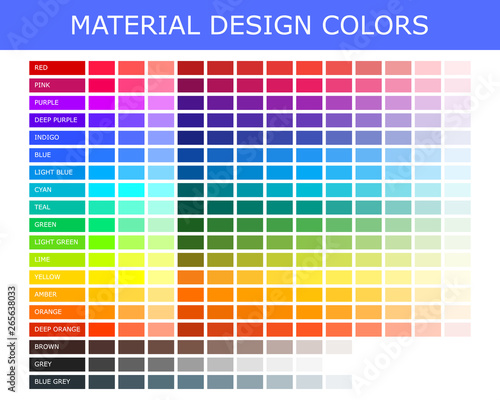 Set of flat colors template. Collection palette for computer and mobile interfaces
