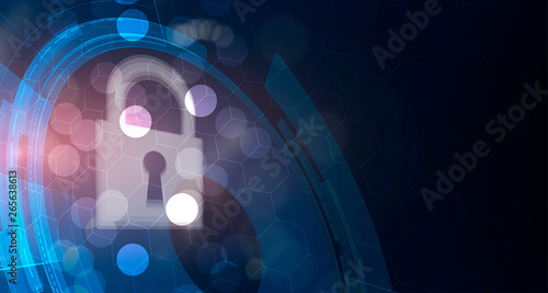 Cybersecurity and information or network protection. Future technology web services for business and internet project