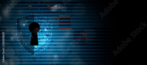 Cybersecurity and information or network protection. Future technology web services for business and internet project