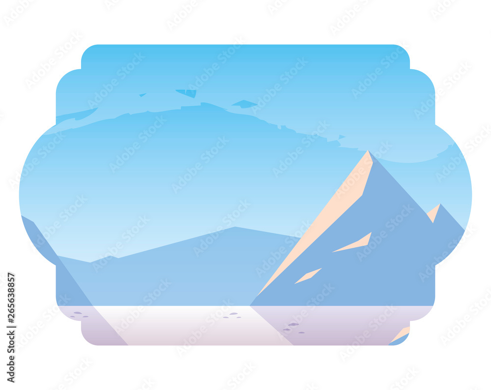 beautiful snowscape scene icon beautiful snowscape scene icon