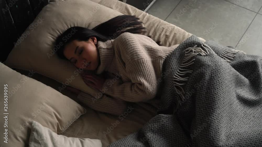 Girl sleeping in bed Girl sleeping in bed