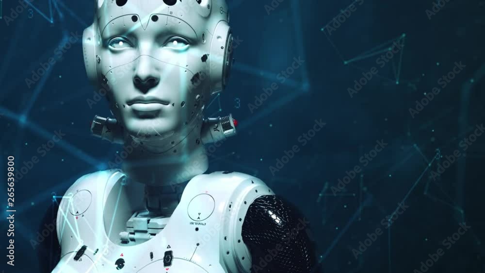 robot woman, sci-fi woman animation of the digital world of the future of neural networks and the artificial intelligence robot woman, sci-fi woman animation of the digital world of the future of neural networks and the artificial intelligence