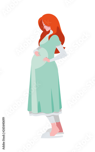 beautiful pregnancy woman character