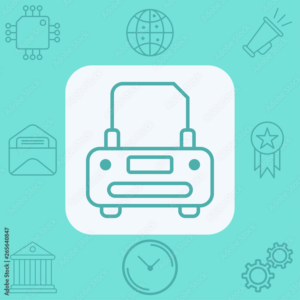 Printer vector icon sign symbol Printer vector icon sign symbol