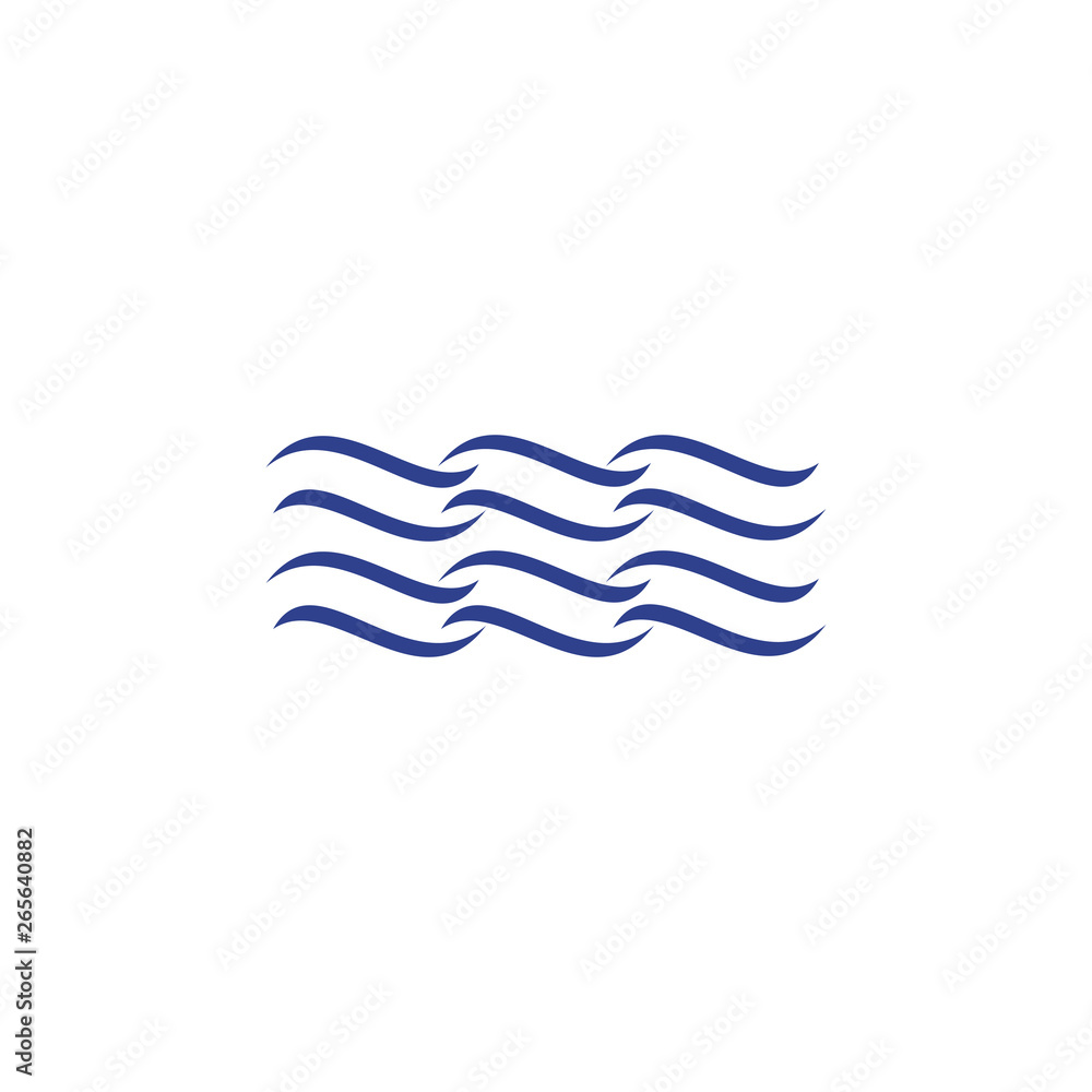 Wave icon logo design vector template