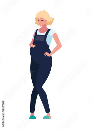 beautiful pregnancy woman character