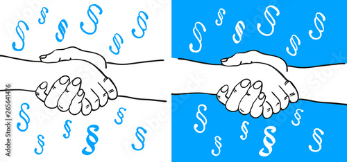 Handshake - Abschluss oder Einigung nach Abschluss Vertrag