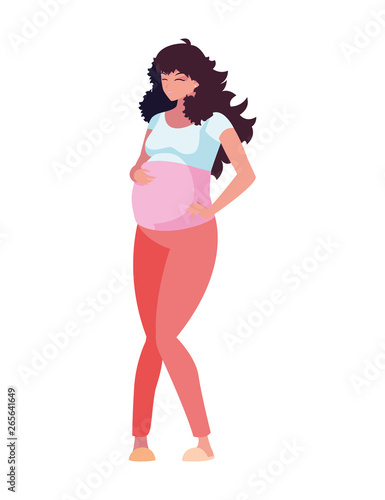 beautiful pregnancy woman character