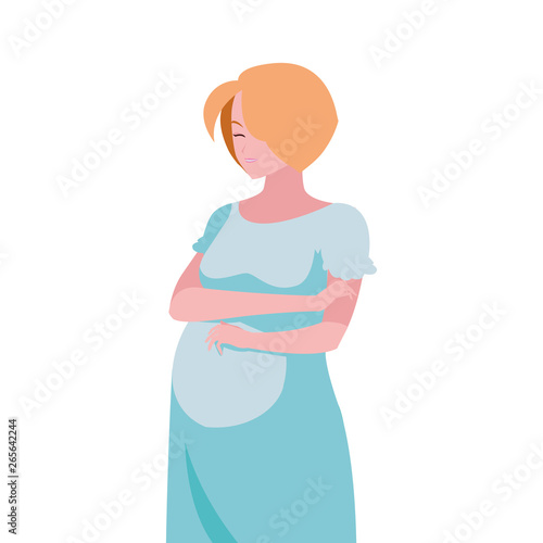 beautiful pregnancy woman character