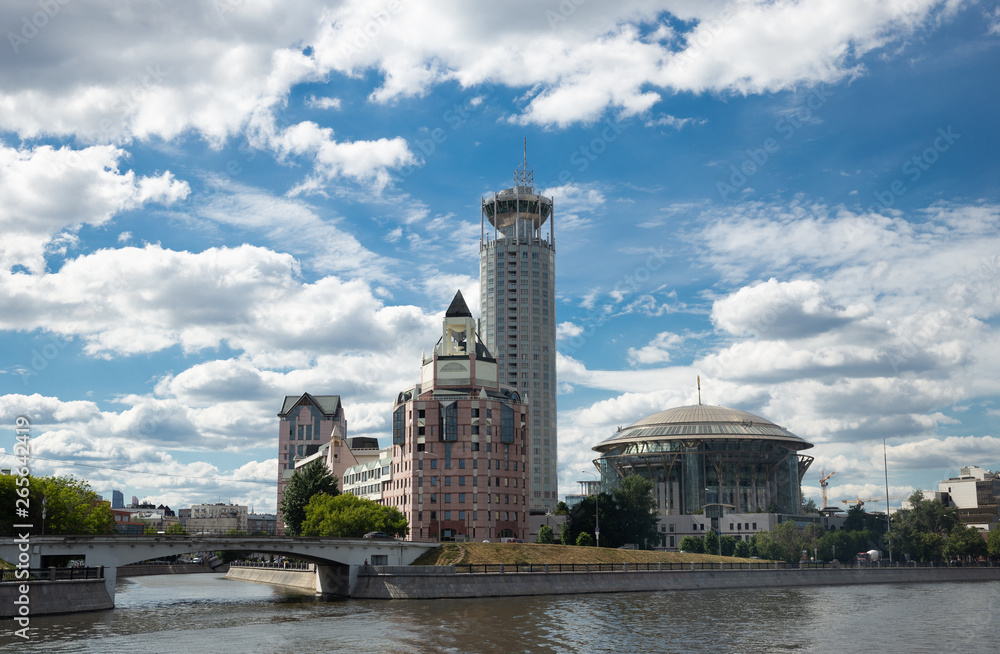 view of Moscow river in the center of Moscow