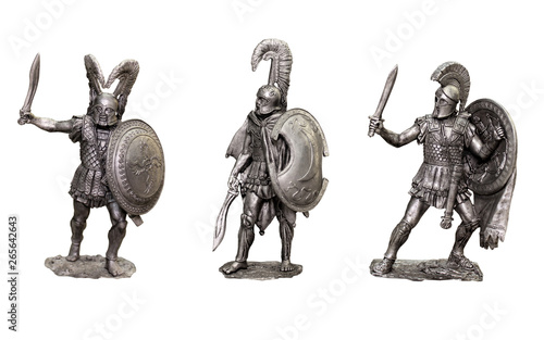 Greek hoplite illustration. Ancient warriors set. Historical illustration. photo