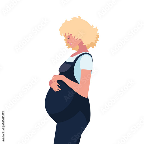 beautiful pregnancy woman character