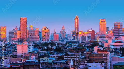 Cityscape Bangkok modern office buildings,