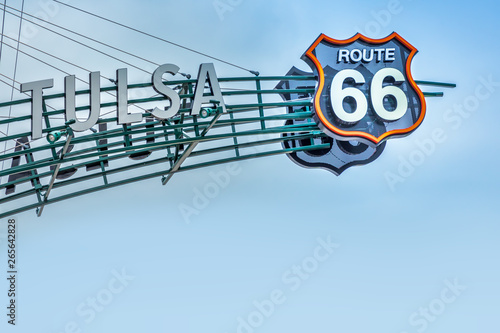 Route 66 sign, Tulsa Oklahoma photo