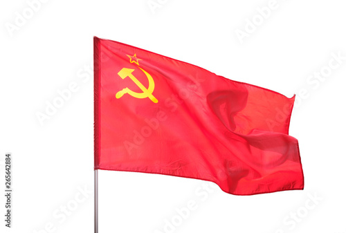 Valokuva Soviet Union, Ussr flag isolated on white background   -