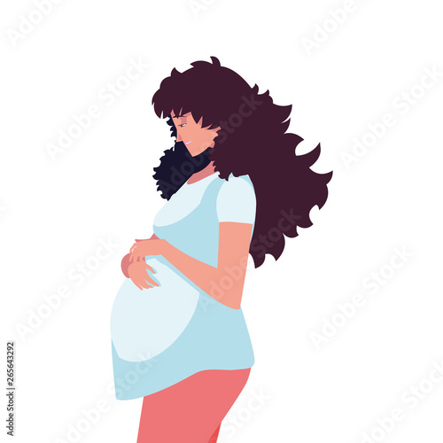 beautiful pregnancy woman character