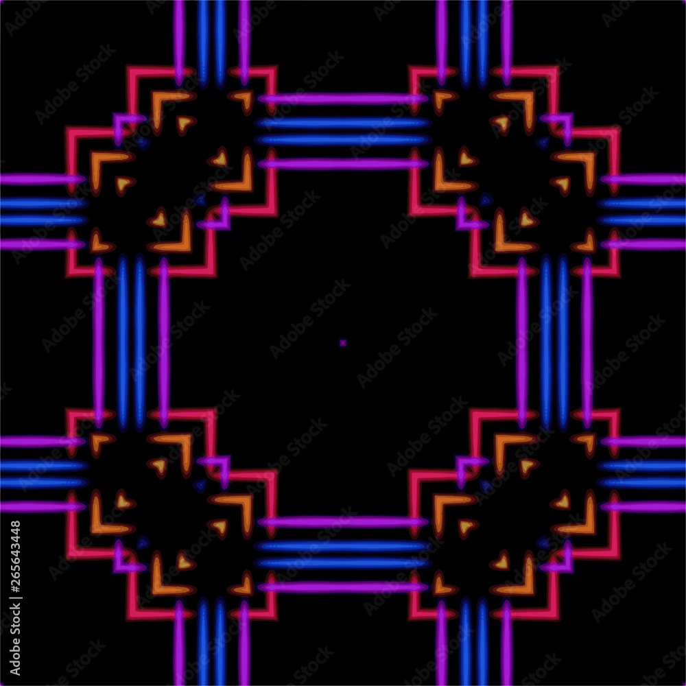 Obraz premium Pattern tile, ornate geometric pattern and abstract colored background