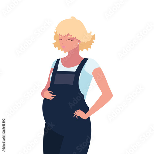 beautiful pregnancy woman character